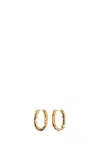 Jil Sander Medium Hoops Earrings In Gold