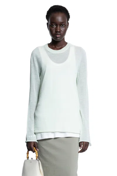 Jil Sander Set Canotta E Maglione In Green
