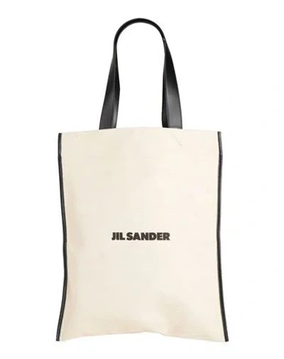 Jil Sander Woman Handbag Beige Size - Jute, Cotton In Neutral