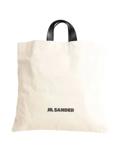 Jil Sander Woman Handbag Beige Size - Textile Fibers, Leather