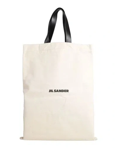Jil Sander Woman Handbag Beige Size - Textile Fibers, Leather