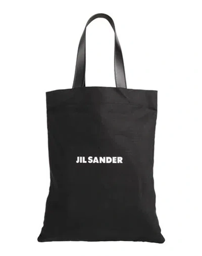JIL SANDER JIL SANDER WOMAN HANDBAG BLACK SIZE - COTTON, LINEN, COW LEATHER