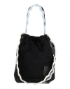 Jil Sander + Woman Handbag Black Size - Cotton, Polyamide, Elastane, Calfskin In Black