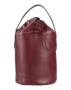 JIL SANDER JIL SANDER WOMAN HANDBAG BURGUNDY SIZE - LEATHER