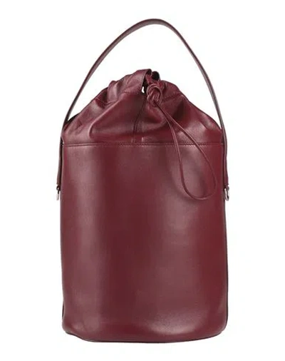 Jil Sander Woman Handbag Burgundy Size - Leather In Red