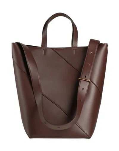 Jil Sander Woman Handbag Chocolate Brown Size - Cow Leather
