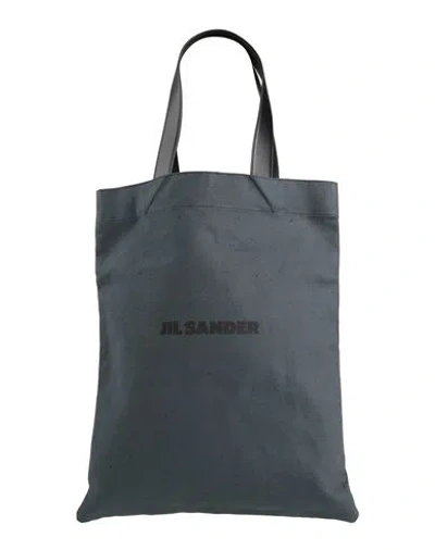 Jil Sander Woman Handbag Deep Teal Size - Cotton, Linen, Cow Leather In Green
