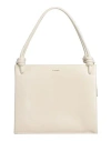 Jil Sander Woman Handbag Ivory Size - Calfskin In White