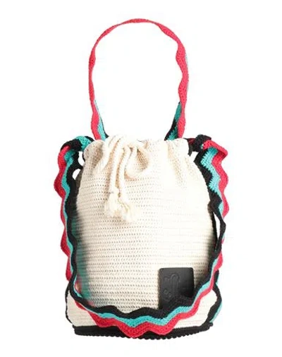 Jil Sander+ Woman Handbag Ivory Size - Cotton, Polyamide, Elastane, Calfskin In White