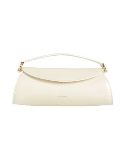 Jil Sander Woman Handbag Ivory Size - Cow Leather In White