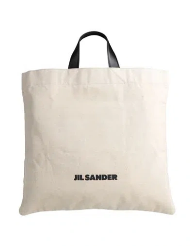 Jil Sander Woman Handbag Ivory Size - Linen, Calfskin In White
