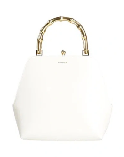 Jil Sander Woman Handbag Ivory Size - Calfskin In White