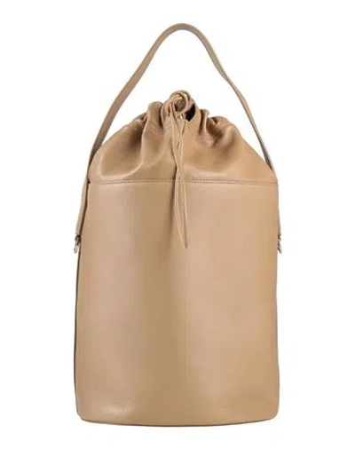 Jil Sander Woman Handbag Khaki Size - Leather In Beige