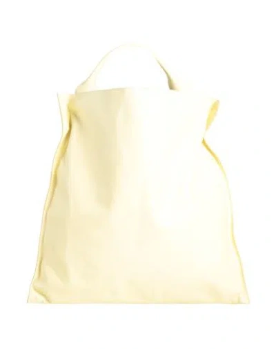 Jil Sander Woman Handbag Light Yellow Size - Leather