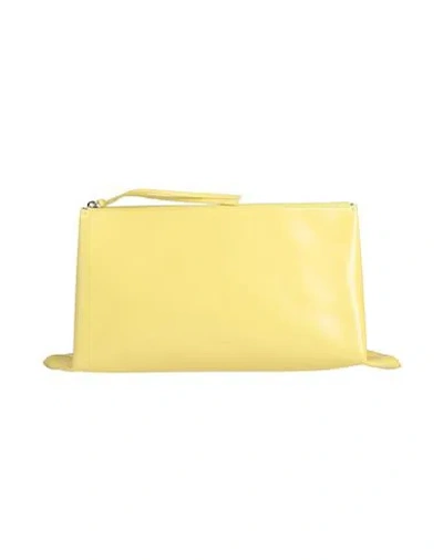 Jil Sander Woman Handbag Pastel Yellow Size - Leather