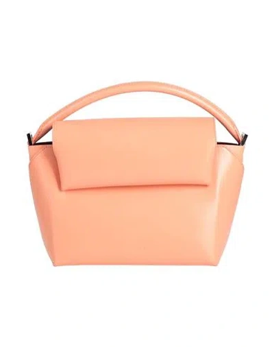 Jil Sander Woman Handbag Salmon Pink Size - Leather
