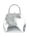 Jil Sander Woman Handbag Silver Size - Cow Leather In Silver