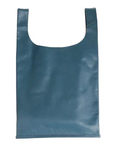 Jil Sander Woman Handbag Slate Blue Size - Cow Leather
