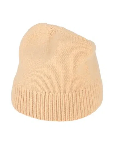 Jil Sander Woman Hat Apricot Size Onesize Cashmere In Neutral