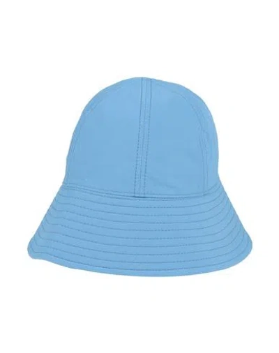 Jil Sander Woman Hat Azure Size M Polyester In Blue