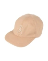 Jil Sander Woman Hat Camel Size L Cashmere, Ovine Leather In Pink