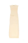 Jil Sander Ivory Japanese Cotton Dress In White