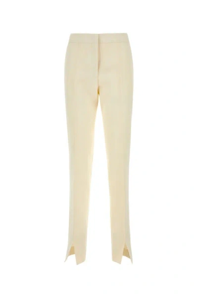 JIL SANDER JIL SANDER WOMEN IVORY VISCOSE BLEND PANT