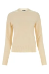 Jil Sander Off White Crewneck Sweater In White