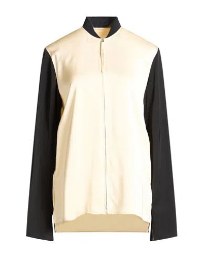 Jil Sander Woman Jacket Beige Size 4 Viscose In Nude