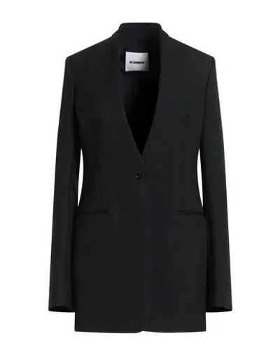 Jil Sander Woman Jacket Black Size 2 Virgin Wool
