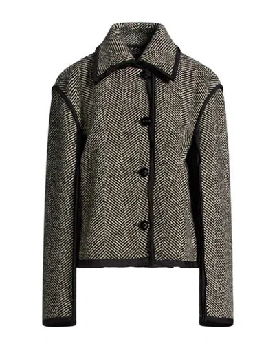 Jil Sander Woman Jacket Black Size 2 Virgin Wool, Polyamide