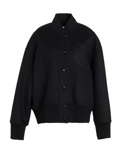 Jil Sander Woman Jacket Black Size 8 Wool