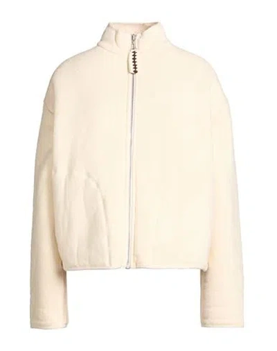 Jil Sander Woman Jacket Cream Size Xl Cotton In Neutral