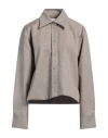 Jil Sander Woman Jacket Khaki Size 8 Virgin Wool In Beige