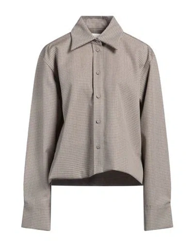 Jil Sander Woman Jacket Khaki Size 8 Virgin Wool In Beige