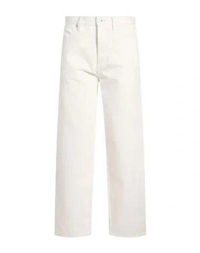 Jil Sander Woman Jeans Beige Size 28 Cotton In White