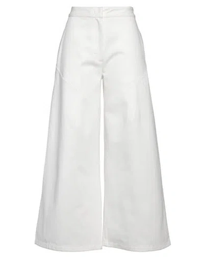 Jil Sander Woman Jeans Black Size 4 Cotton In White