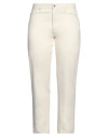 Jil Sander Woman Jeans Ivory Size 30 Cotton In White