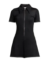 Jil Sander Zipped Short Playsuit In Black