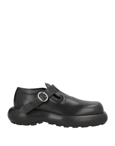 Jil Sander Woman Loafers Black Size 9 Calfskin