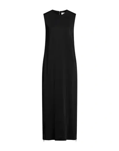 Jil Sander Woman Maxi Dress Black Size 10 Viscose, Elastane