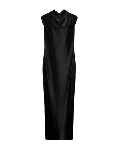 Jil Sander Woman Maxi Dress Black Size 4 Viscose, Elastane