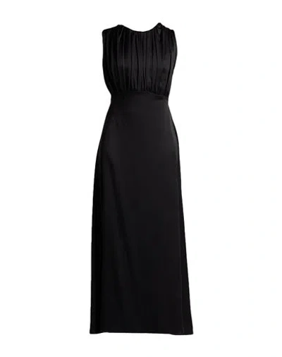 Jil Sander Woman Maxi Dress Black Size 4 Acetate, Viscose