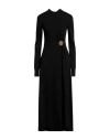 JIL SANDER JIL SANDER WOMAN MAXI DRESS BLACK SIZE 6 VIRGIN WOOL