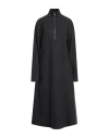 Jil Sander Woman Maxi Dress Charcoal Size 8 Virgin Wool In Grey