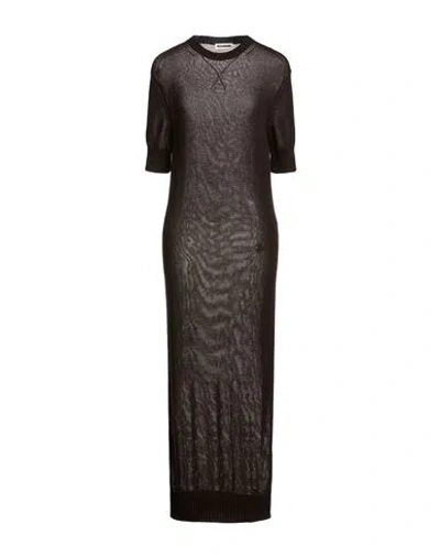 Jil Sander + Woman Maxi Dress Chocolate Brown Size 2 Cotton