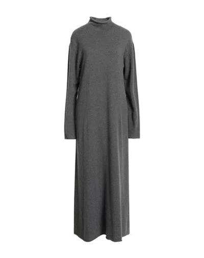 Jil Sander Woman Maxi Dress Grey Size 6 Cashmere