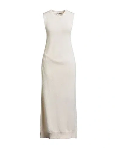 Jil Sander Woman Maxi Dress Ivory Size 4 Cotton, Ramie, Cellulose In White
