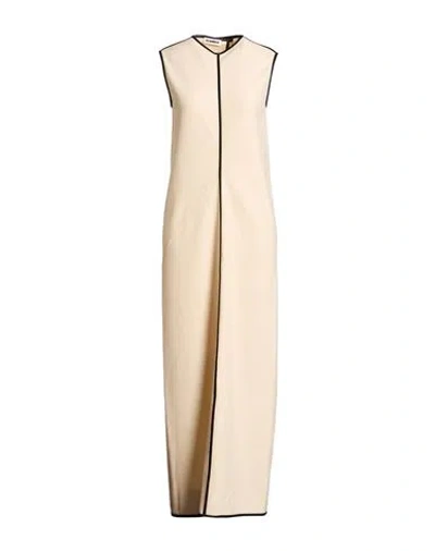 Jil Sander Woman Maxi Dress Ivory Size 4 Wool In Neutral