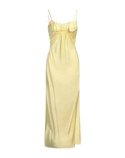 Jil Sander Woman Maxi Dress Light Yellow Size 2 Viscose
